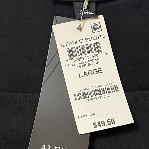 Alfani elements black large sleeveless top new - Picture 5 of 6